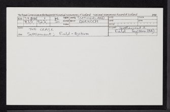 The Crask, NH79SW 1, Ordnance Survey index card, Recto