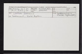 Leathad Leanaich, NH79SW 6, Ordnance Survey index card, Recto