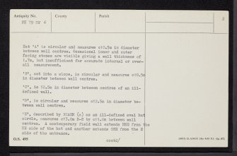 Leathad Leanaich, NH79SW 6, Ordnance Survey index card, page number 2, Verso