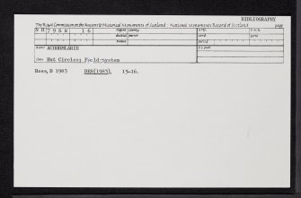 Achormlarie, NH79SW 16, Ordnance Survey index card, Recto