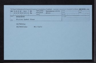 Dunachton, NH80SW 2.1, Ordnance Survey index card, Recto