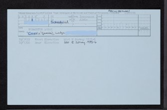 Dunachton Lodge, NH80SW 2, Ordnance Survey index card, Recto