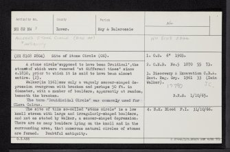 Soilshan Wood, NH82NW 3, Ordnance Survey index card, Recto