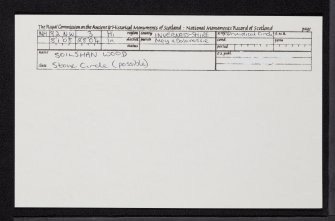 Soilshan Wood, NH82NW 3, Ordnance Survey index card, Recto