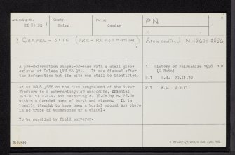 Daless, NH83NE 1, Ordnance Survey index card, Recto