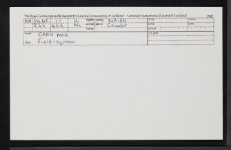Carn Mor, NH84NE 11, Ordnance Survey index card, Recto
