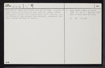 Clunas Reservoir, NH84NE 13, Ordnance Survey index card, page number 2, Verso