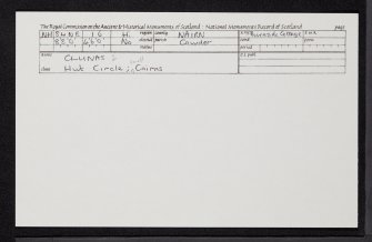 Clunas, NH84NE 16, Ordnance Survey index card, Recto