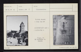 Cawdor Parish Church, NH84NW 4, Ordnance Survey index card, Recto