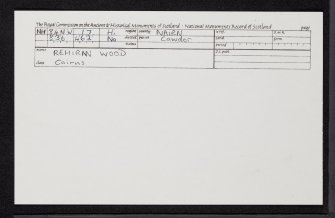 Cantray Bridge, NH84NW 47, Ordnance Survey index card, Recto