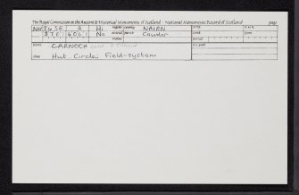 Carnoch, NH84SE 2, Ordnance Survey index card, Recto