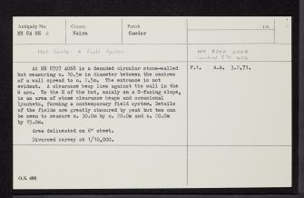 Carnoch, NH84SE 2, Ordnance Survey index card, Recto