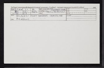 Delnies, NH85NW 11, Ordnance Survey index card, Recto