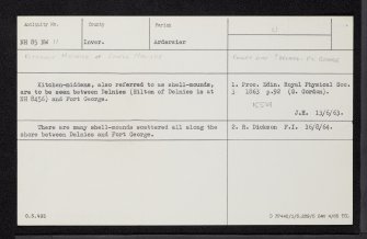 Delnies, NH85NW 11, Ordnance Survey index card, Recto