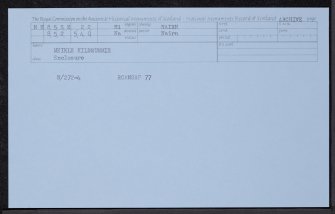 Meikle Kildrummie, NH85SE 22, Ordnance Survey index card, Recto