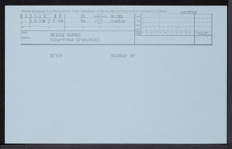 Meikle Geddes, NH85SE 27, Ordnance Survey index card, Recto