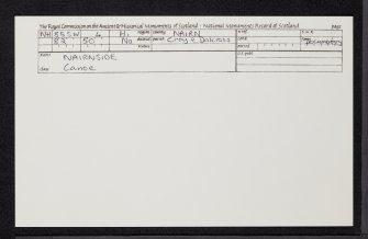 Nairnside, NH85SW 4, Ordnance Survey index card, Recto