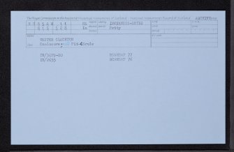 Wester Glackton, NH85SW 11, Ordnance Survey index card, Recto