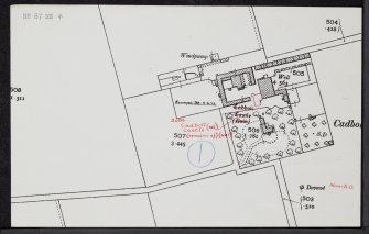 Cadboll Castle, NH87NE 4, Ordnance Survey index card, Recto
