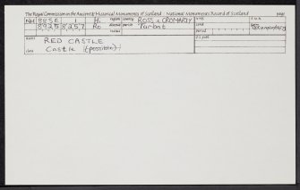 Red Castle, NH88SE 1, Ordnance Survey index card, Recto
