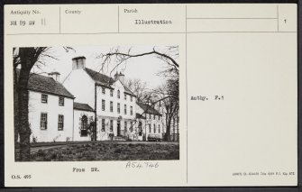 Embo House, NH89SW 11, Ordnance Survey index card, page number 1, Recto