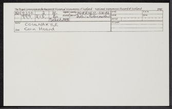 Coulnakyle, NH92SE 2, Ordnance Survey index card, Recto