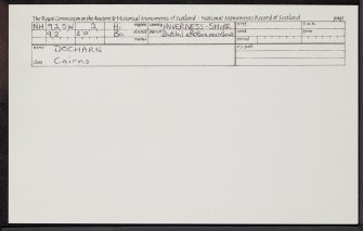 Docharn, NH92SW 2, Ordnance Survey index card, Recto