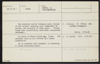 Docharn, NH92SW 2, Ordnance Survey index card, Recto