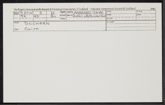 Docharn, NH92SW 8, Ordnance Survey index card, Recto