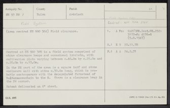 Maol An Tailleir, NH93NW 1, Ordnance Survey index card, Recto