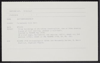 Battanmaceachain, NH93NW 4, Ordnance Survey index card, Recto