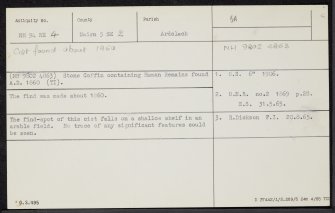 Daltulich, NH94NE 4, Ordnance Survey index card, Recto