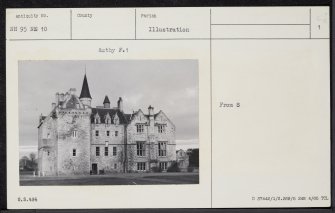 Brodie Castle, NH95NE 10, Ordnance Survey index card, page number 1, Recto