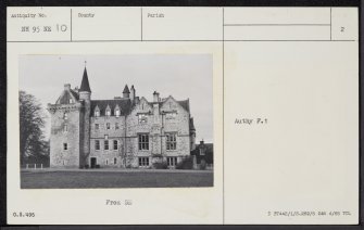 Brodie Castle, NH95NE 10, Ordnance Survey index card, page number 2, Recto