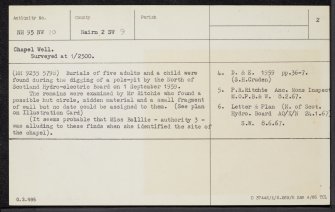 Lochloy, NH95NW 10, Ordnance Survey index card, page number 2, Verso