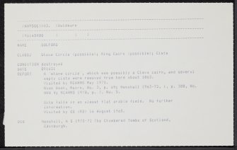 Golford, NH95SE 3, Ordnance Survey index card, Recto