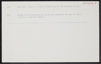 Golford, NH95SE 3, Ordnance Survey index card, Verso