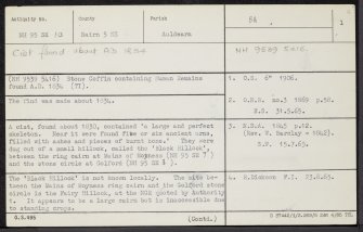 Mains Of Moyness, NH95SE 10, Ordnance Survey index card, page number 1, Recto