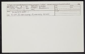 Kinsteary, NH95SW 2, Ordnance Survey index card, Recto