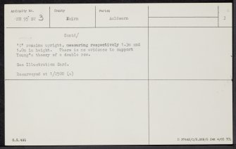 Auldearn, NH95SW 3, Ordnance Survey index card, page number 3, Recto