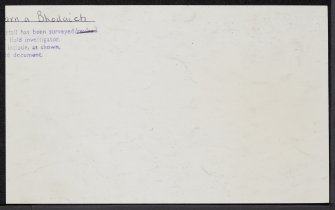 Carn A' Bhodaich, NH98NW 2, Ordnance Survey index card, Verso