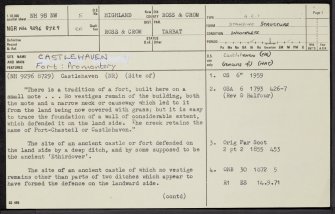 Castlehaven, NH98NW 5, Ordnance Survey index card, page number 1, Recto