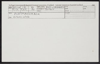 Tarbat, NH98SW 16, Ordnance Survey index card, Recto