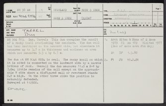 Tarrel, NH98SW 19, Ordnance Survey index card, page number 1, Recto