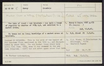 Old Grantown, NJ02NW 5, Ordnance Survey index card, Recto