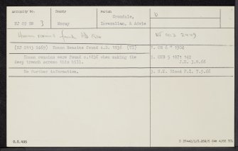 Tom Nan Carragh, NJ02SW 3, Ordnance Survey index card, Recto