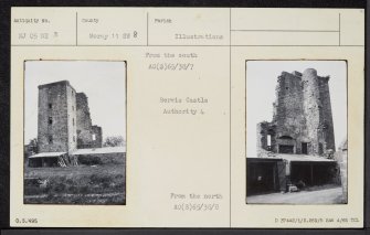 Blervie Castle, NJ05NE 3, Ordnance Survey index card, Recto