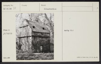Dalvey House, NJ05NW 31, Ordnance Survey index card, Recto