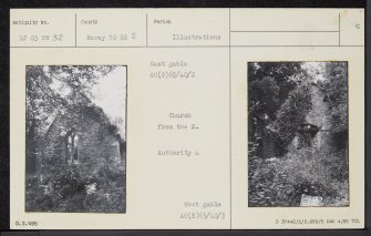 Altyre, Old Parish Church And Burial Ground, NJ05NW 32, Ordnance Survey index card, Recto