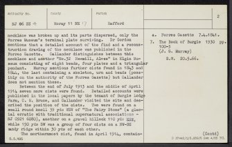 Burgie Lodge, NJ06SE 4, Ordnance Survey index card, page number 2, Verso